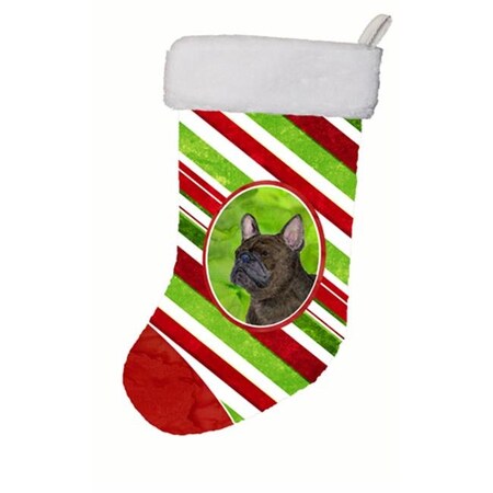 Carolines Treasures Carolines Treasures SS4588-CS 11 W x 8 H in. French Bulldog Winter Snowflakes Christmas Stocking SS4588-CS